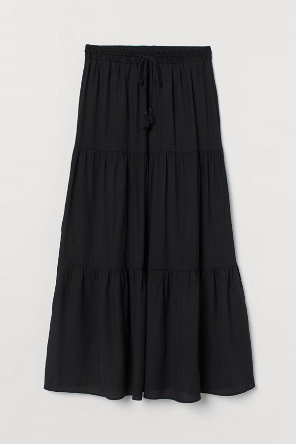 H&M Maxikjol svart