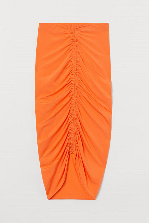 H&M Draperad kjol orange