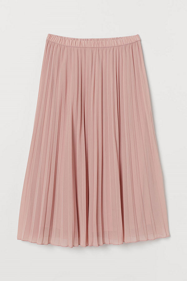 H&M Plisserad kjol rosa