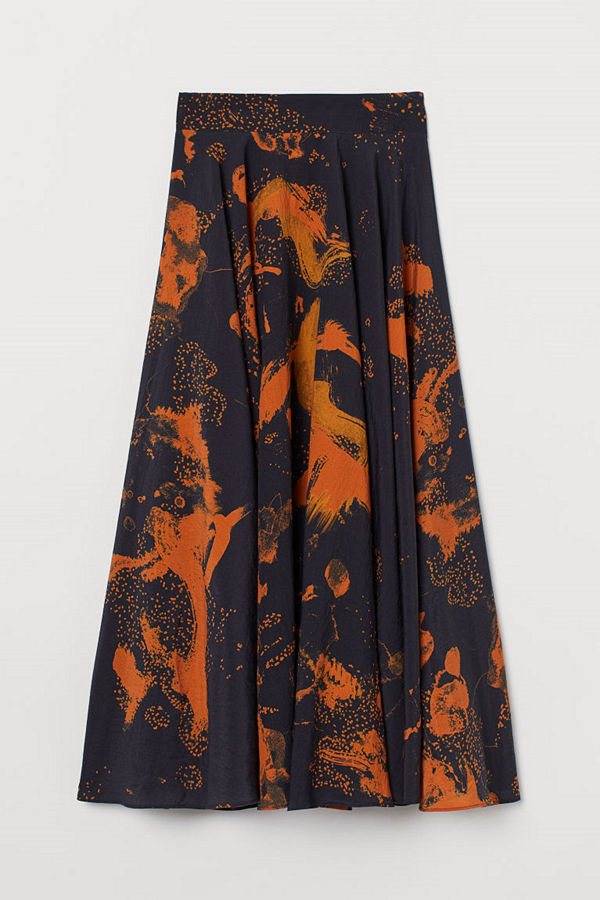H&M Cirkelskuren kjol blå