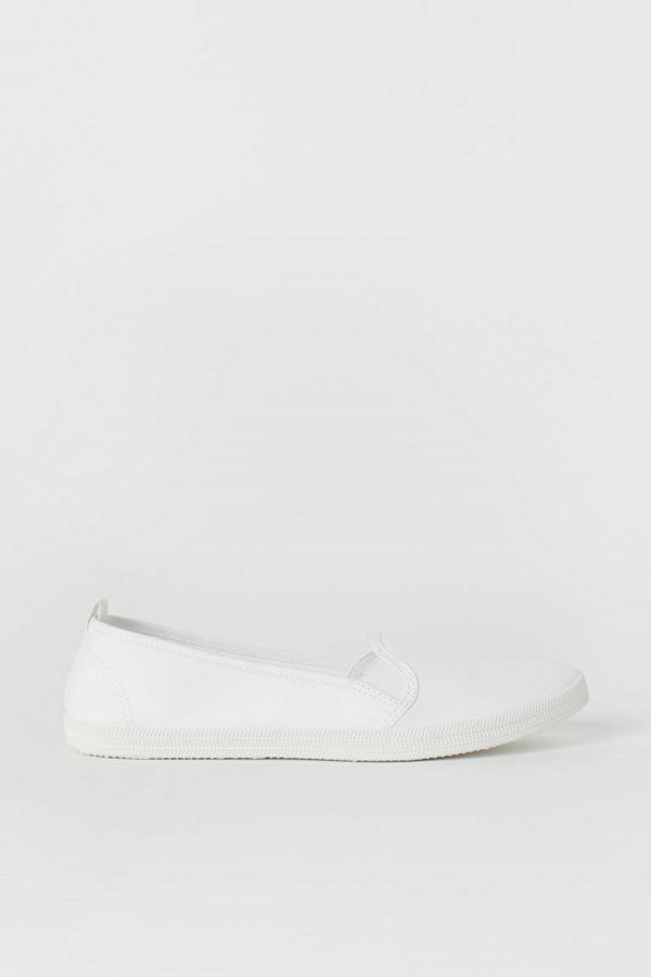 H&M Slip on-sneakers vit