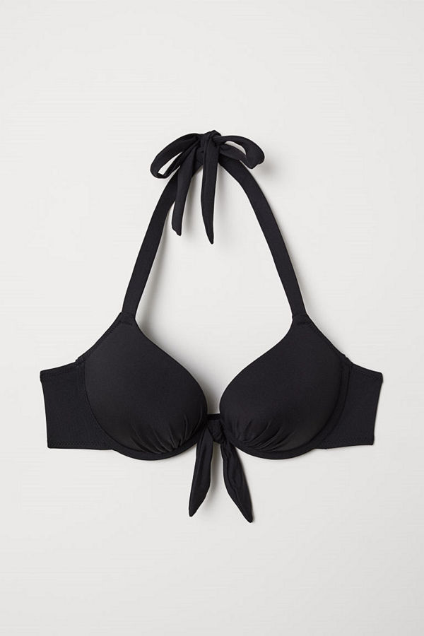 H&M Super push up-bikinibh svart