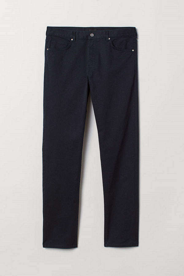 H&M Twillbyxa Slim Fit blå