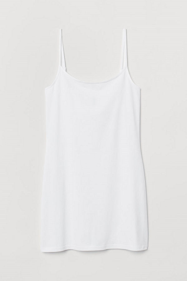 H&M Långt linne vit