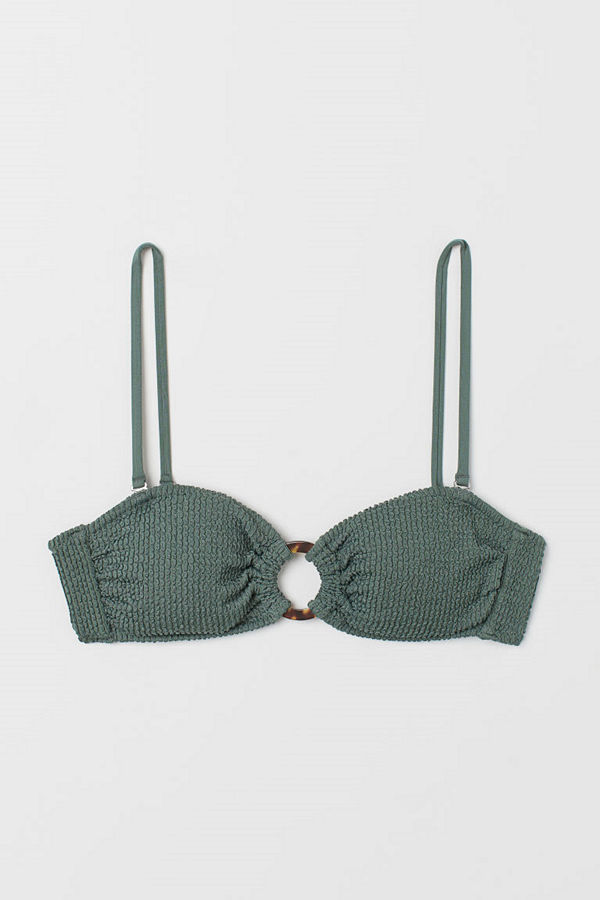 H&M Bandeaubikini-bh grön