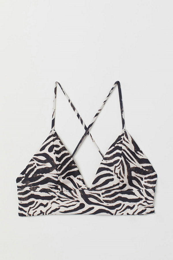 H&M Vadderad trekantsbikini-bh svart
