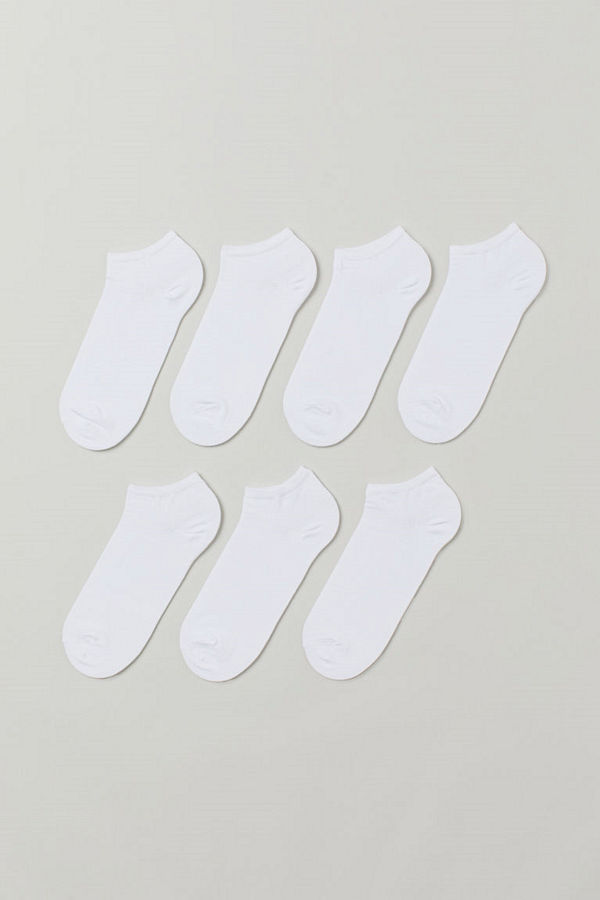 H&M 7-pack sneakersstrumpor vit