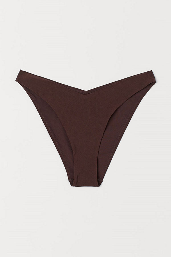 H&M V-shape bikinitrosa brun