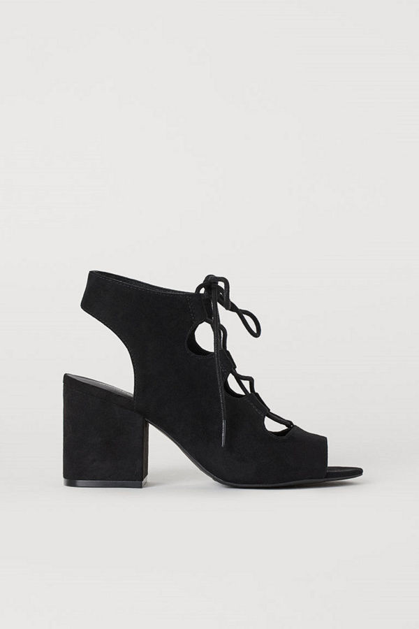 H&M Sandaletter med snörning svart