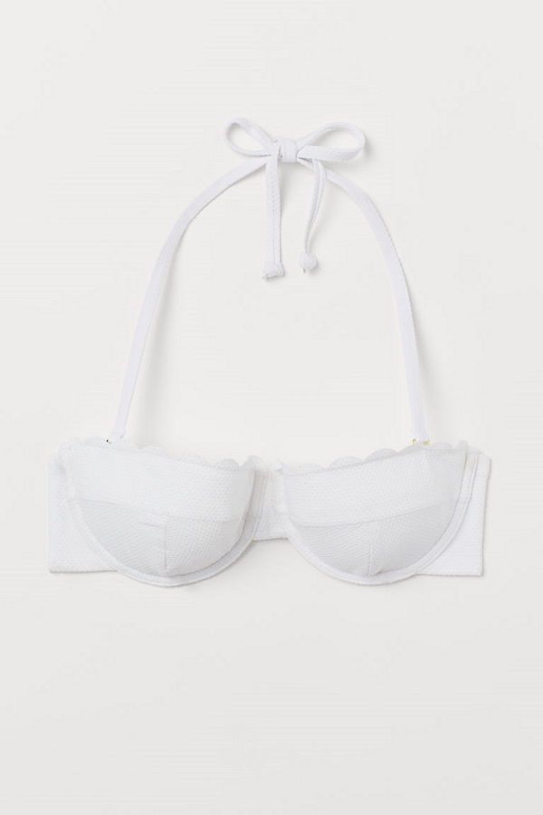 H&M Balconettebikini-bh vit