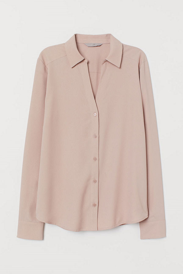 H&M V-ringad blus rosa