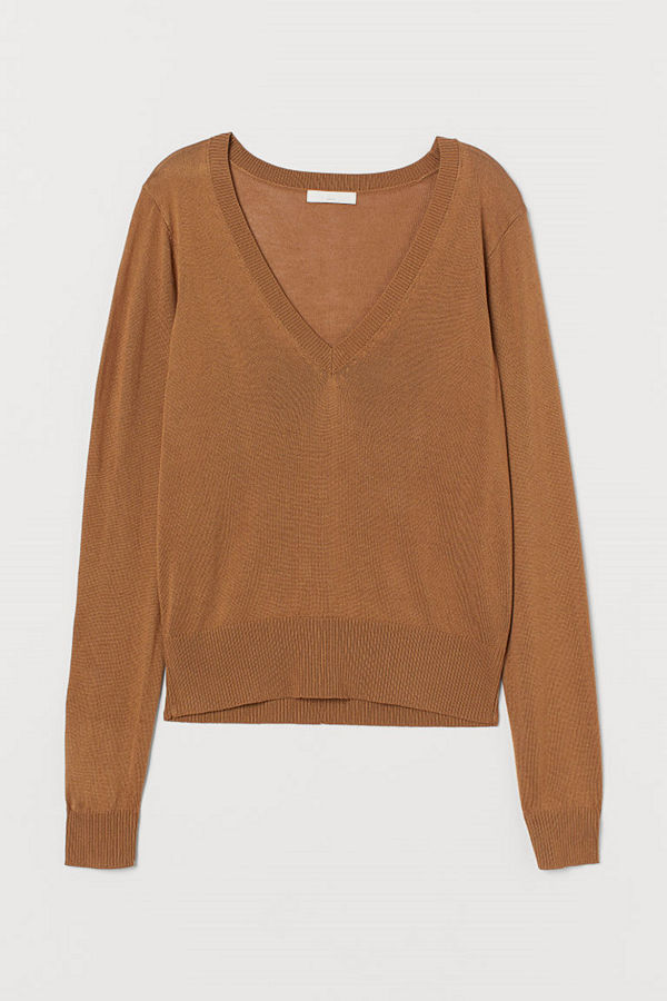 H&M V-ringad tröja beige