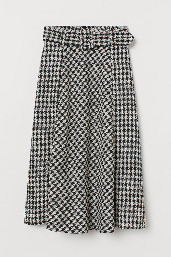 H&M Jacquardvävd kjol svart