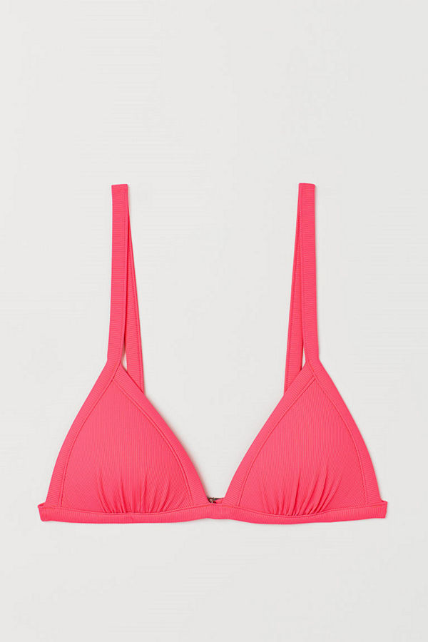 H&M Trekantsbikini-bh med push up rosa