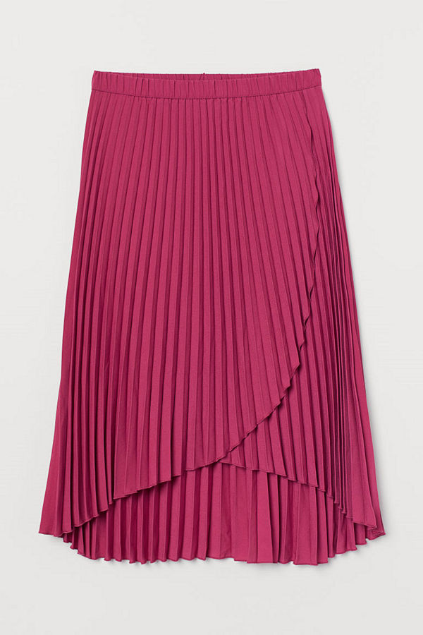 H&M Plisserad kjol rosa