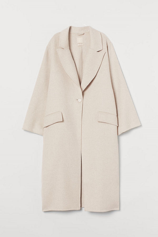 H&M Oversized kappa i ullmix beige
