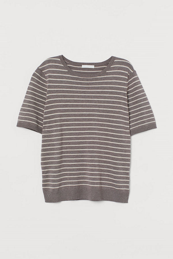 H&M Finstickad tröja brun