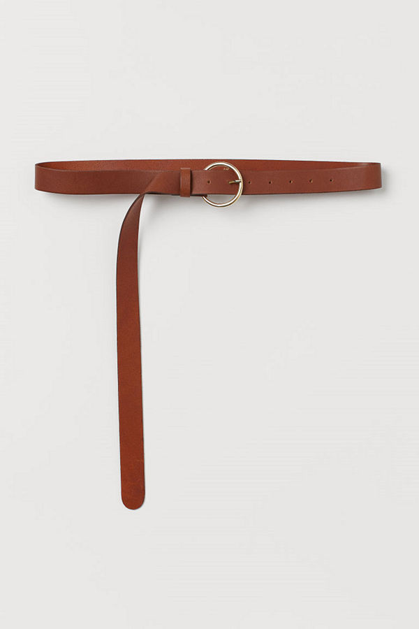 H&M Skärp i läder beige