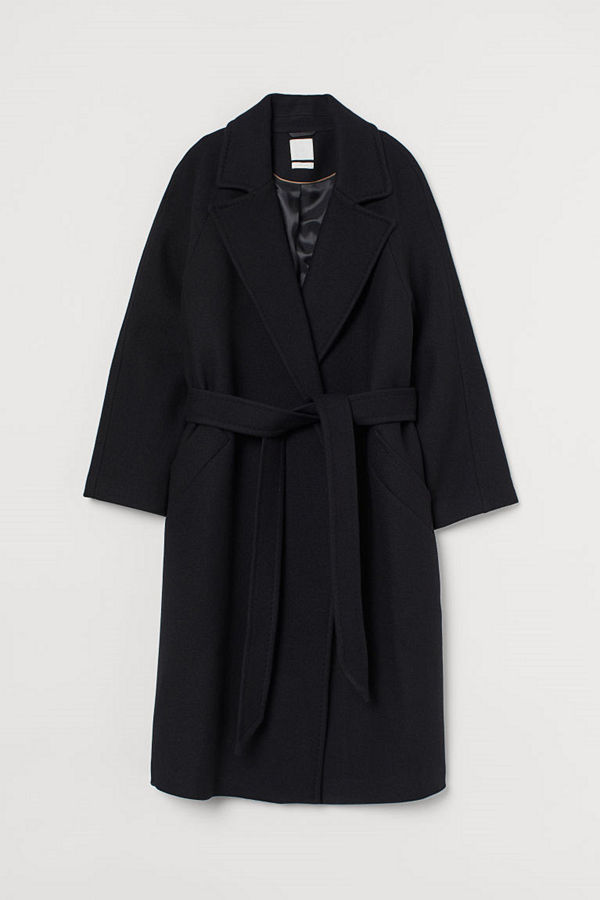H&M Kappa i ullmix svart