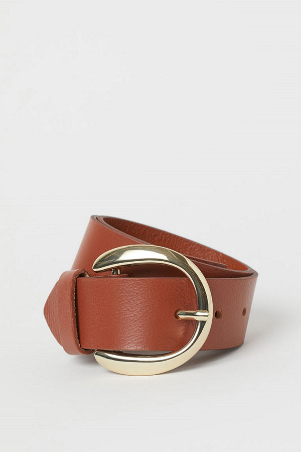 H&M Midjeskärp i läder beige