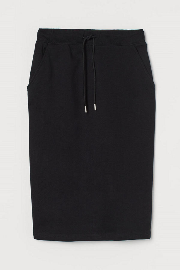 H&M Sweatshirtkjol i bomull svart