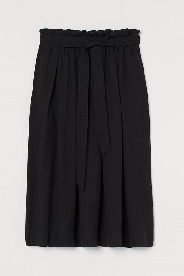 H&M Paper bag-kjol i lyocellmix svart