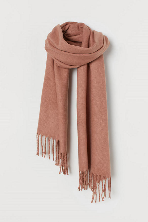 H&M Halsduk med fransar orange