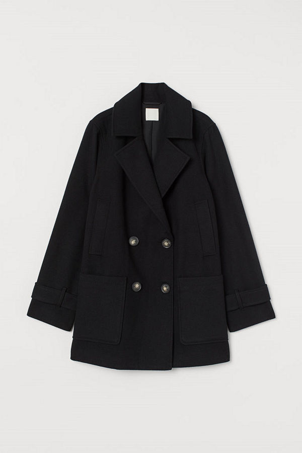 H&M Kort kappa svart