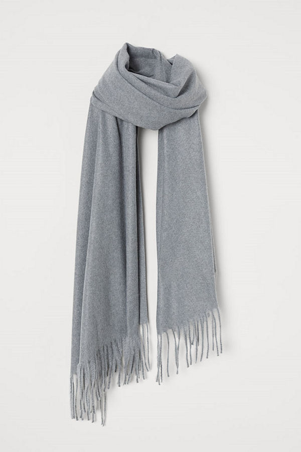 H&M Vävd scarf grå