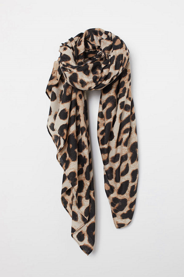 H&M Mönstrad scarf beige