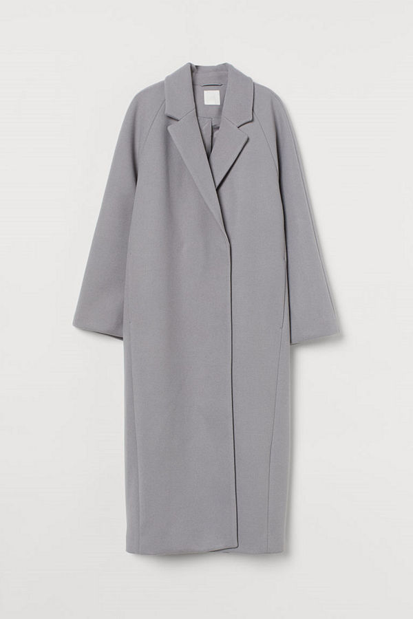 H&M Vadlång kappa grå