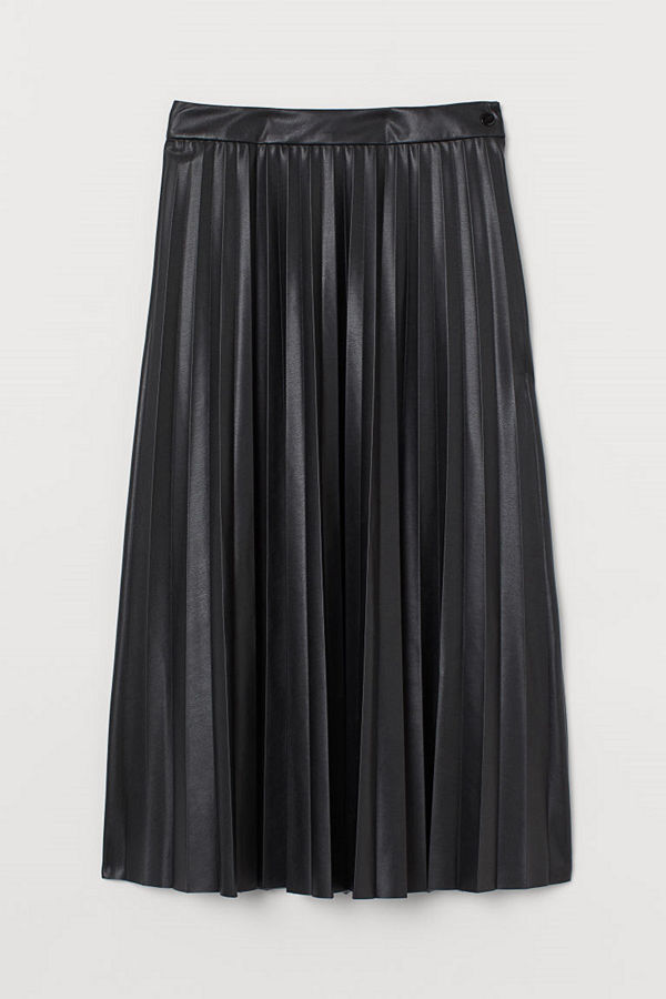 H&M Kjol i fuskläder svart