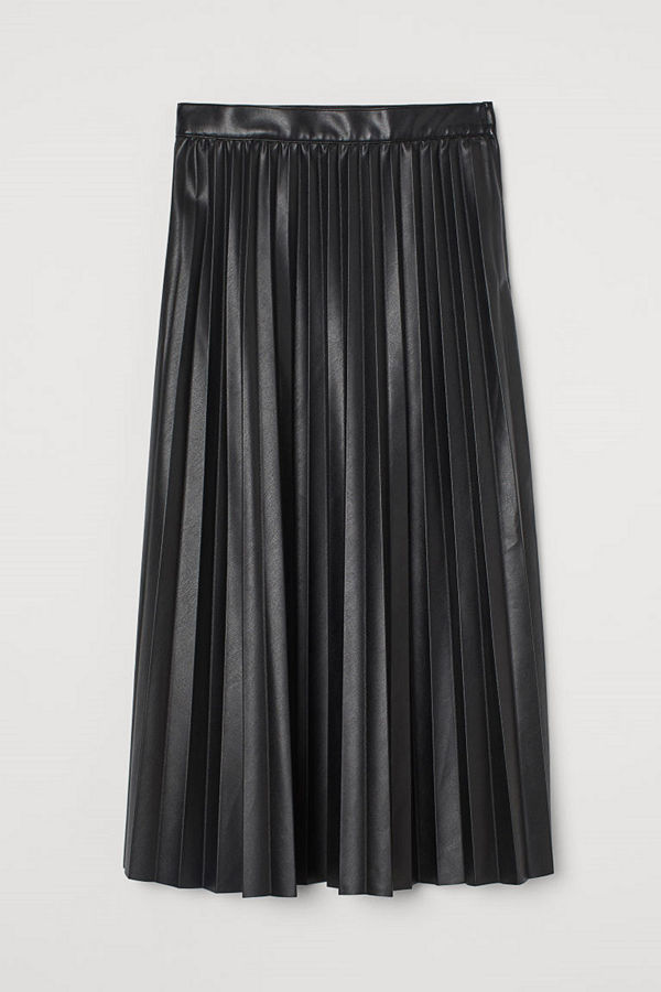 H&M Plisserad kjol svart
