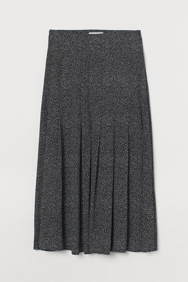 H&M Vadlång kjol svart