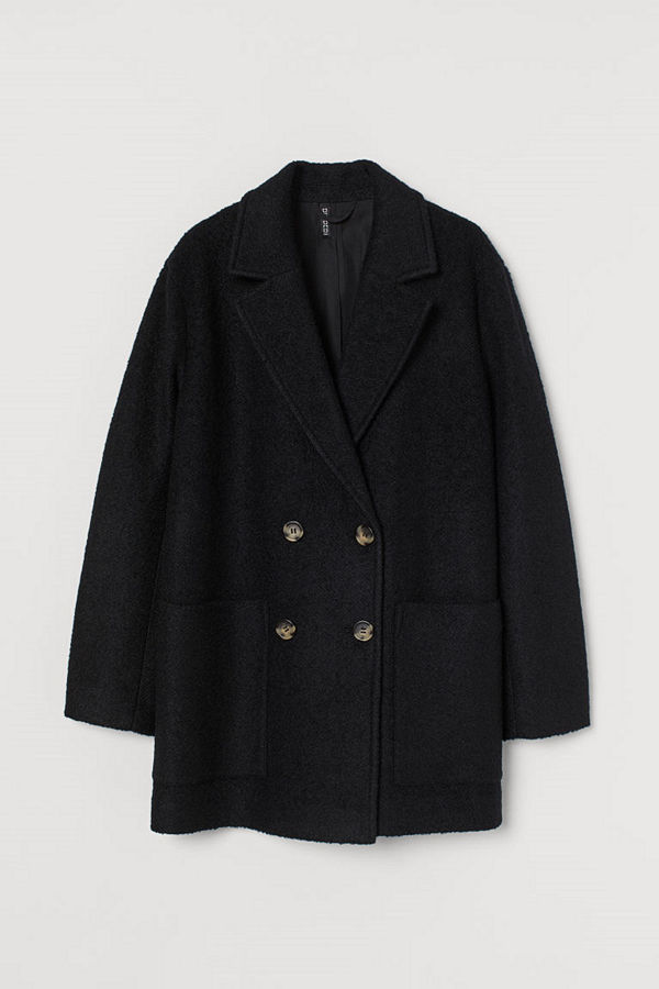 H&M Kappa i ullmix svart