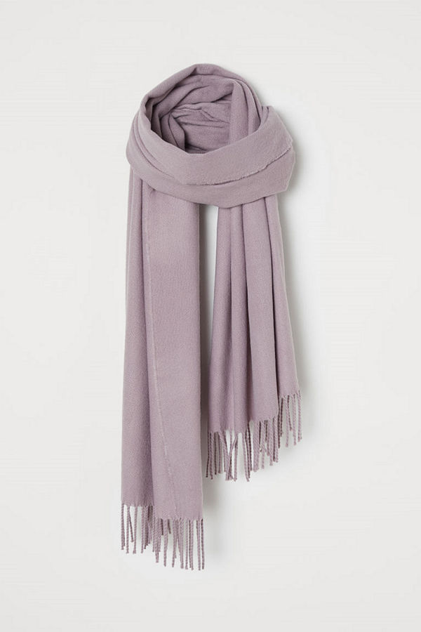 H&M Halsduk med fransar lila