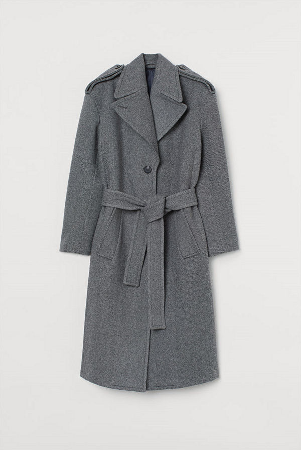 H&M Kappa i ullmix grå