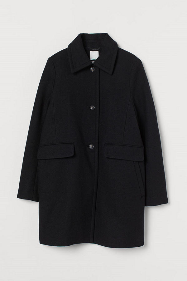 H&M Kappa i ullmix svart