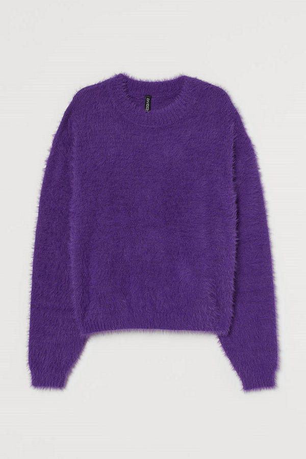 H&M Lurvig tröja lila
