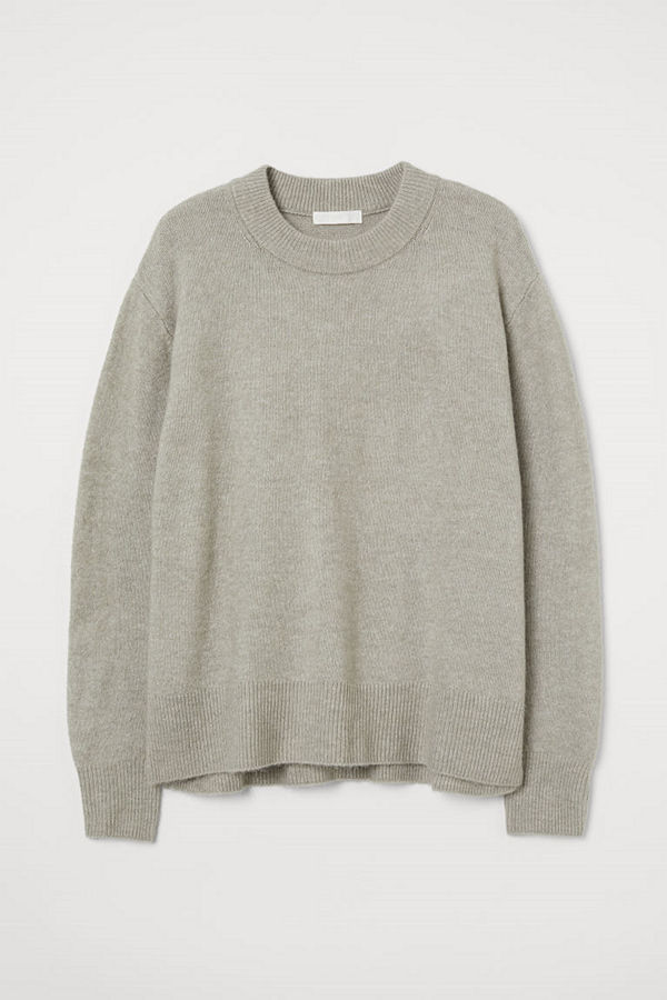 H&M Finstickad tröja grå