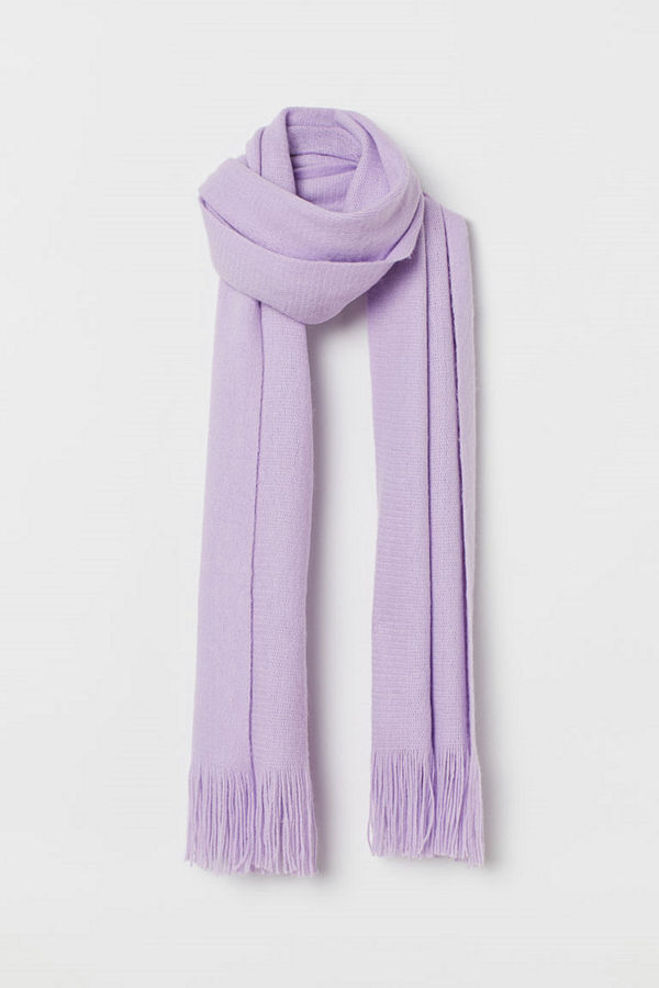 H&M Halsduk med fransar lila
