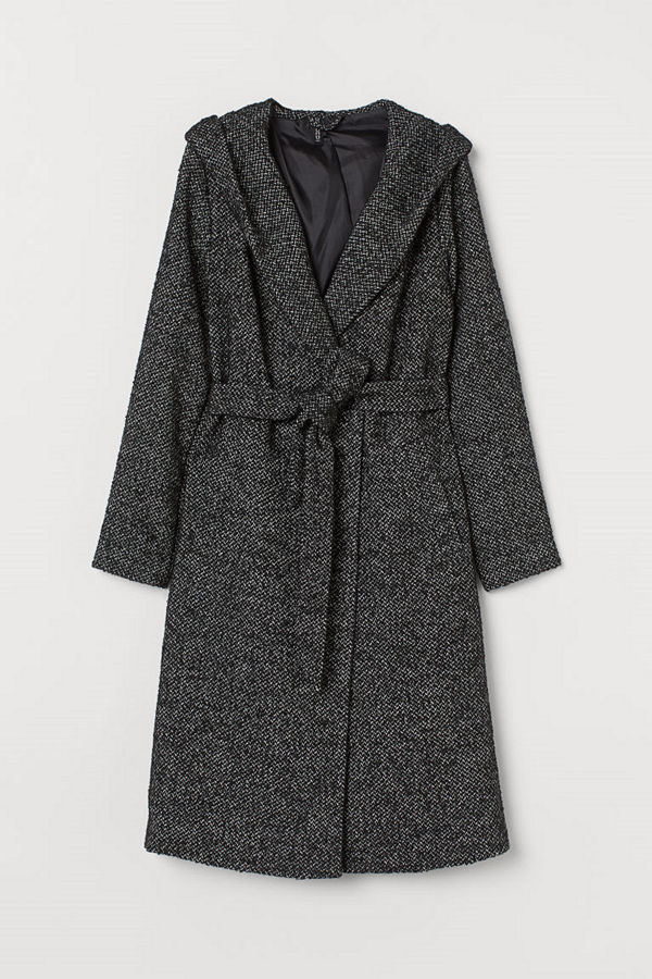 H&M Kappa med huva vit