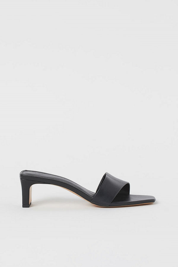 H&M Slip in-sandaletter svart