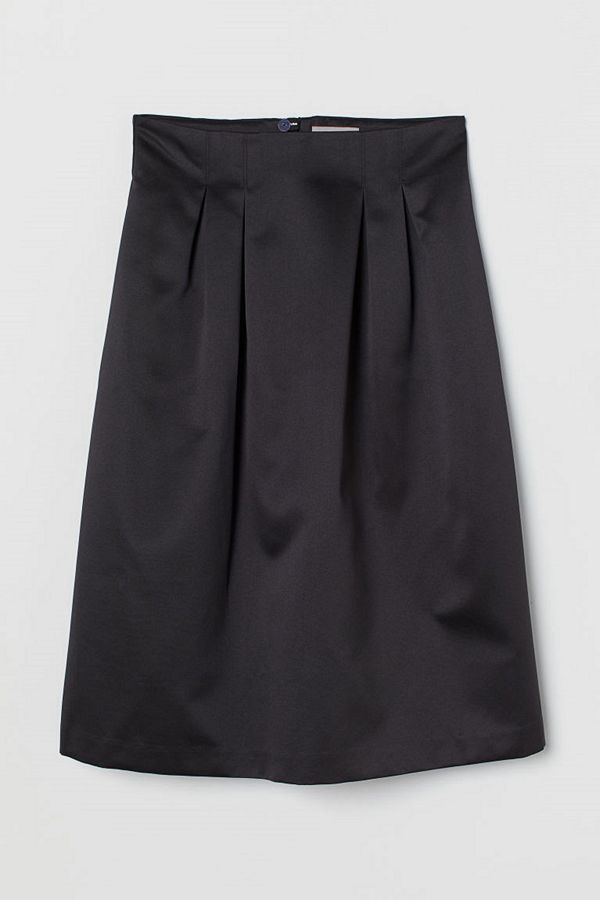 H&M Knälång kjol svart
