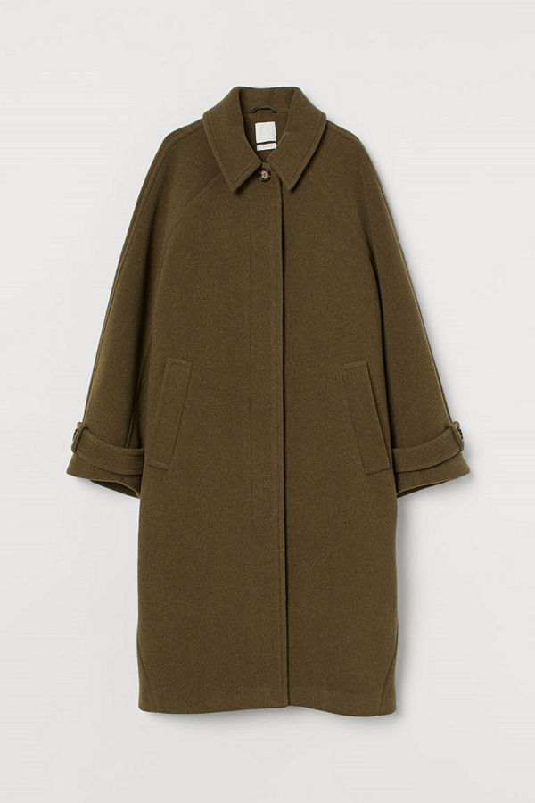H&M Kappa i ullmix grön