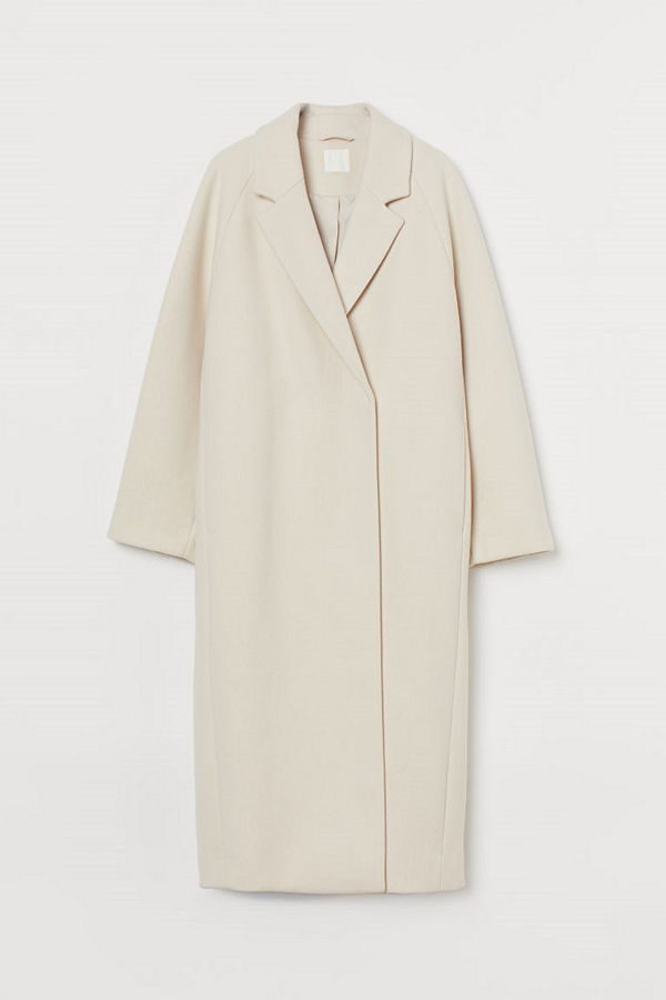 H&M Vadlång kappa beige