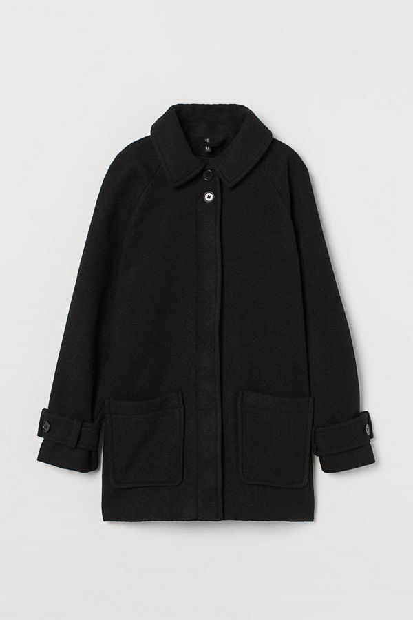 H&M Boxig twillkappa svart