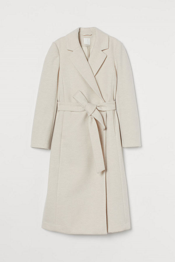 H&M Kappa med knytskärp beige