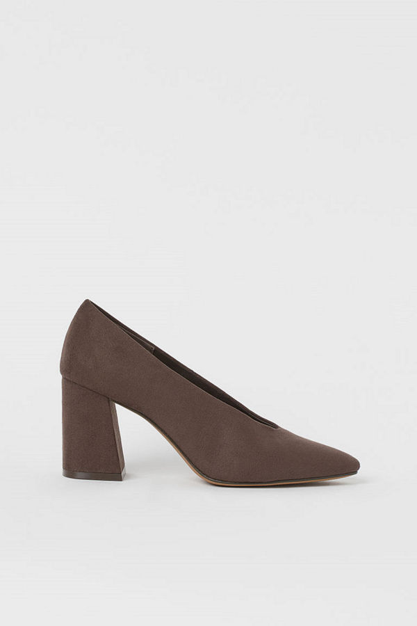 H&M Pumps med blockklack brun