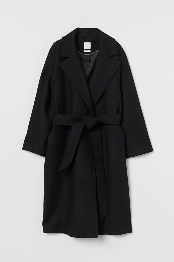 H&M Kappa i ullmix svart